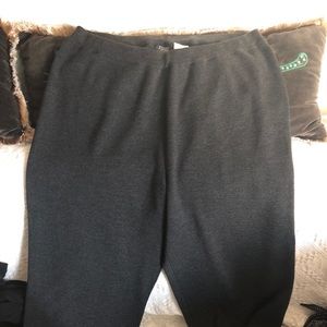 Eileen Fisher Woman charcoal crop merino wool pant